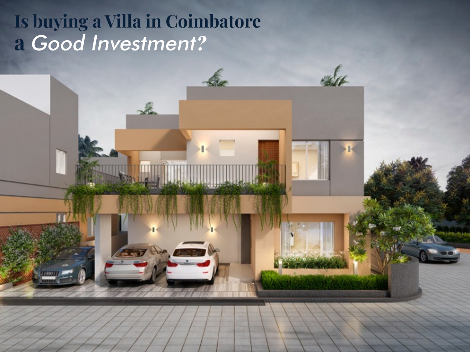 Luxury villa showcasing modern architecture and premium living in Coimbatore.