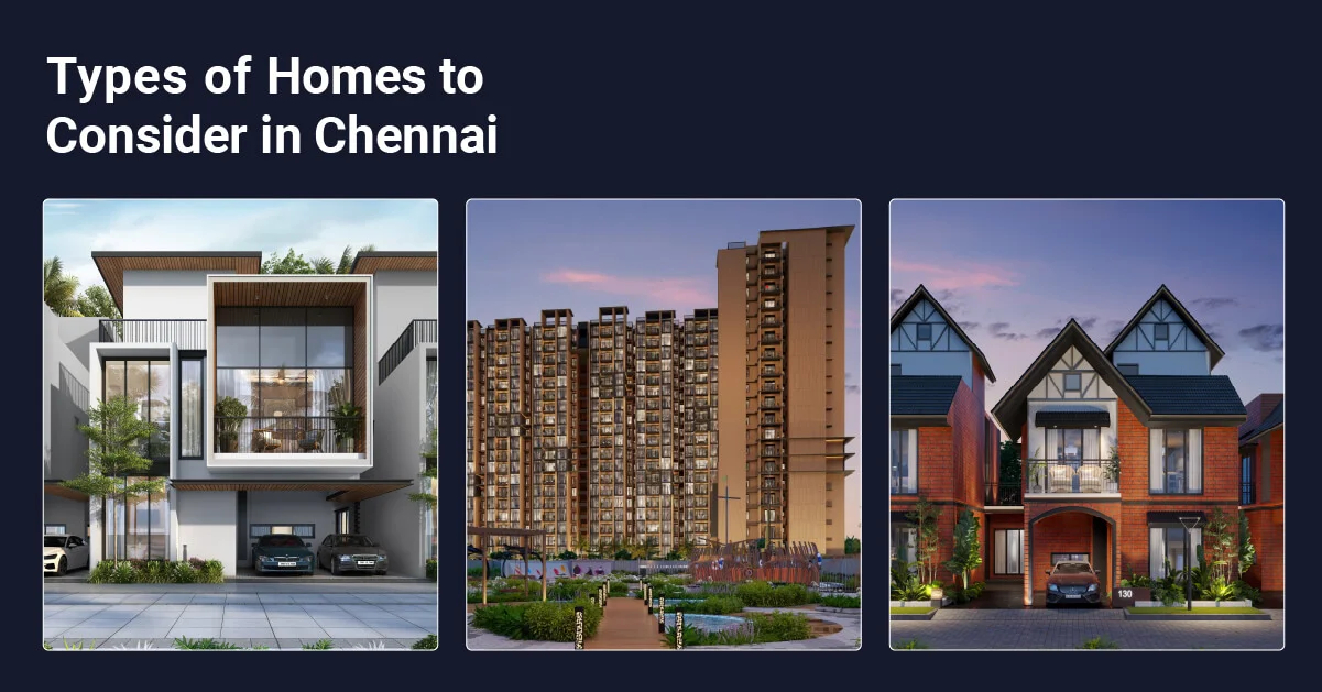 Modern residential properties featuring stylish apartments, spacious villas, and independent houses with contemporary architecture.