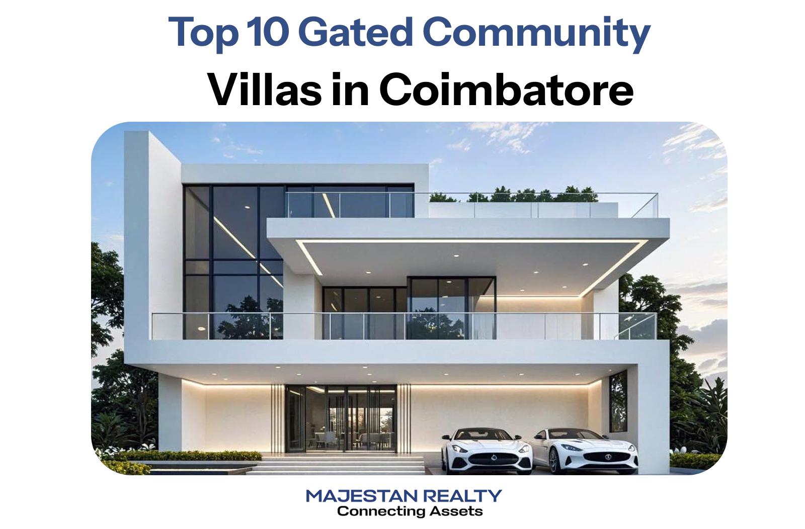Discover luxury gated community villas in Coimbatore with contemporary designs, spacious living areas, and thoughtfully planned residential spaces. Explore premium villa properties suited to modern family lifestyles.