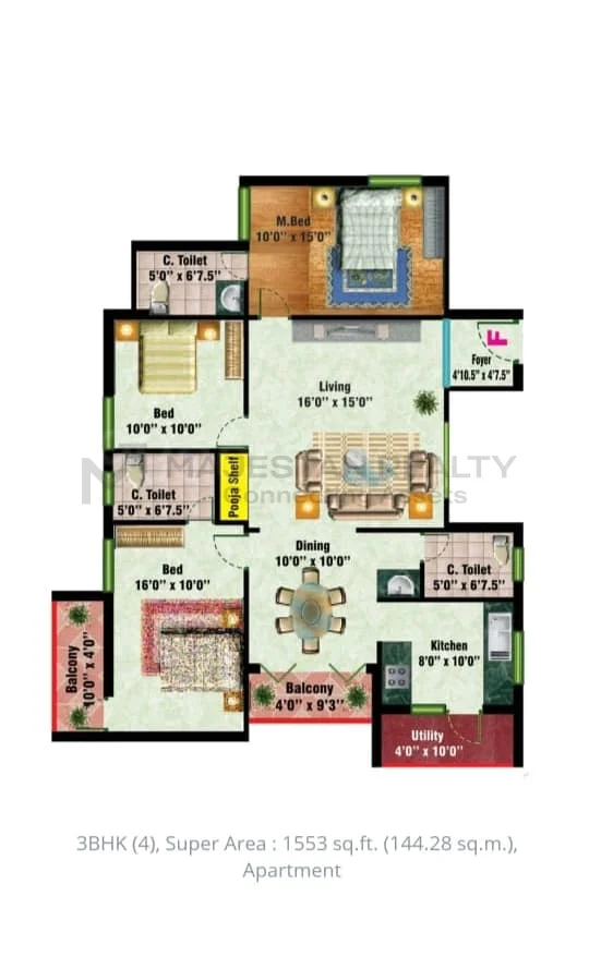 Ravi Murugan Saila 3BHK Apartment in Peelamedu photo 9