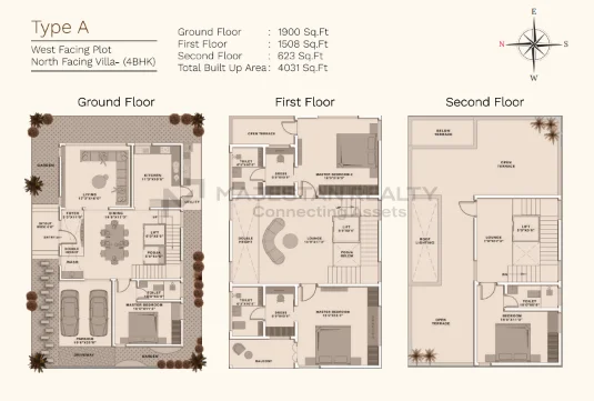 5 BHK 5,639 sq.ft ground floor plan for The Serene